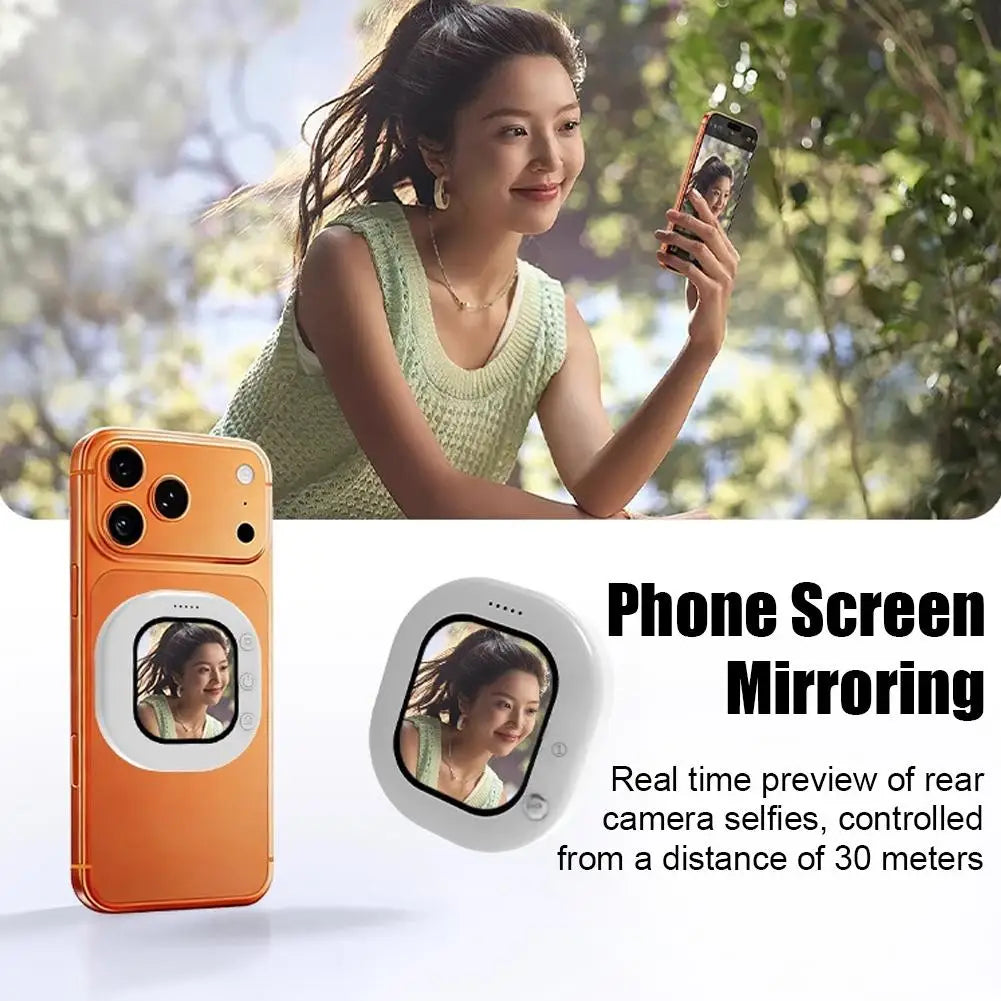 Portable Vlogging Mirror Phone Clip Adjustable Rear Lens Selfie