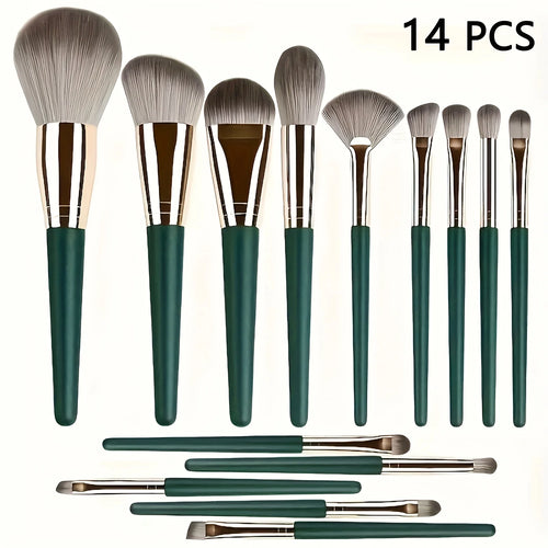14pcs Soft Makeup Brush Set, Foundation Brush Loose Powder Eyeshadow