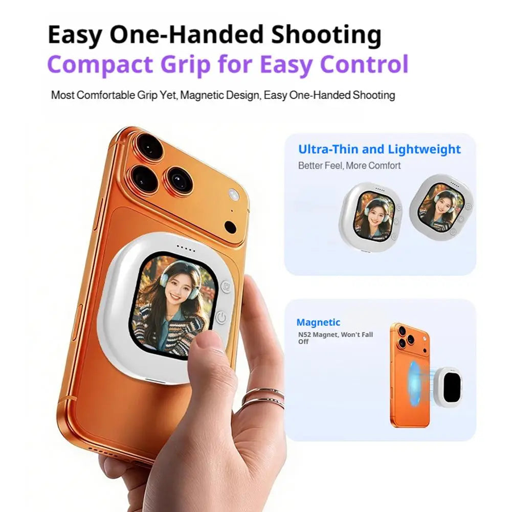 Portable Vlogging Mirror Phone Clip Adjustable Rear Lens Selfie