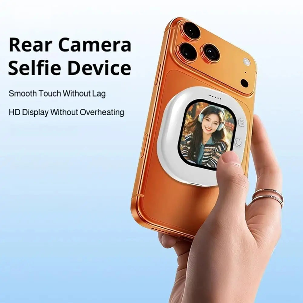 Portable Vlogging Mirror Phone Clip Adjustable Rear Lens Selfie