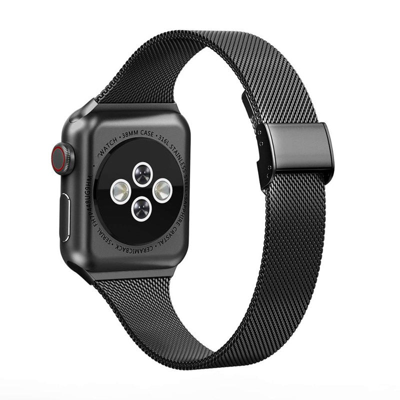 strap For Apple Watch band 44mm 40mm steel metal bracelet correa for series 6 5 4 3 SE for iWatch band 42mm 38mm Milanese Loop